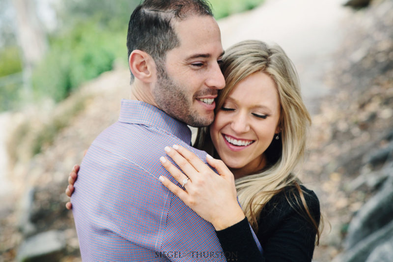 Romantic Engagement photos at Franceschi Park in Santa Barbara